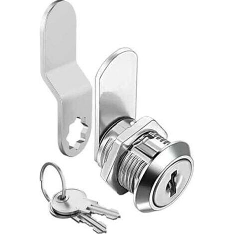 Serrure à came pour boîte aux lettres et armoire métallique – 16 mm, 2 clés incluses, 2 plaques de serrure différentes, sécurité renforcée (1/5)