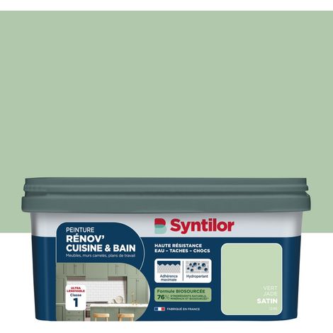 SYNTILOR Renov' vernice per mobili satinata verde giada per cucina e bagno 2l SYNTILOR