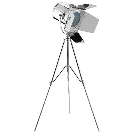 Antique Vintage Nautical Tripod projector Floor lamp design Silver