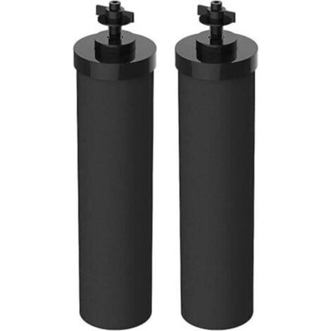 Filtres à charbon actif (lot de 2) de 7 pouces, de rechange pour filtre à eau, filtre à charbon actif noir, compatible avec la plupart des filtres à gravité (5,08 cm par paquet) (1/4)