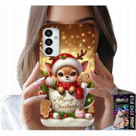 Custodia per Samsung Galaxy M13 4G - renna, simpatico motivo natalizio con renne (1/5)