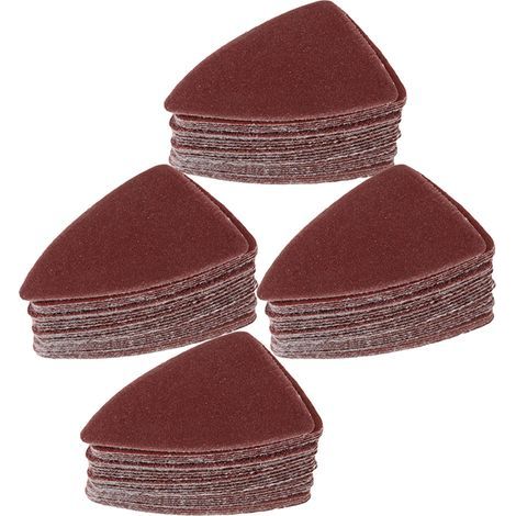 Packung mit 100 Blatt Schleifpapier für Feinschleifer (Fingerschleifer), 70 x 100 mm, Körnung 240, braun (1/4)