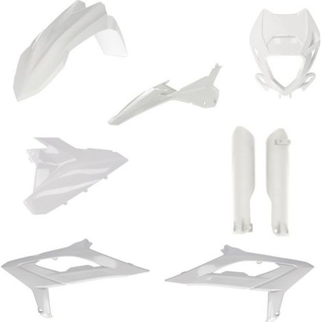 Kit Plastique Cycra 5 Elements + Protection Fourche Beta Enduro 2023 - Blanc