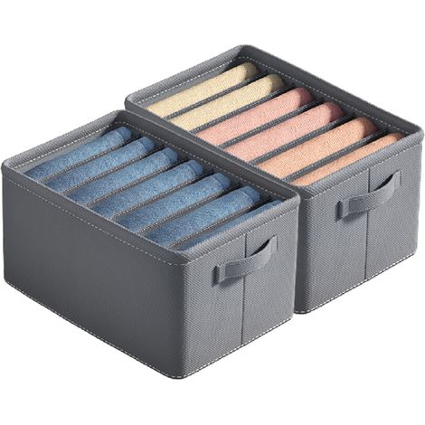 2 rangements pliables Tiroirs, séparation de vêtements, rangement et organisation, boîte de rangement de vêtements, compartiment empilé (1/5)