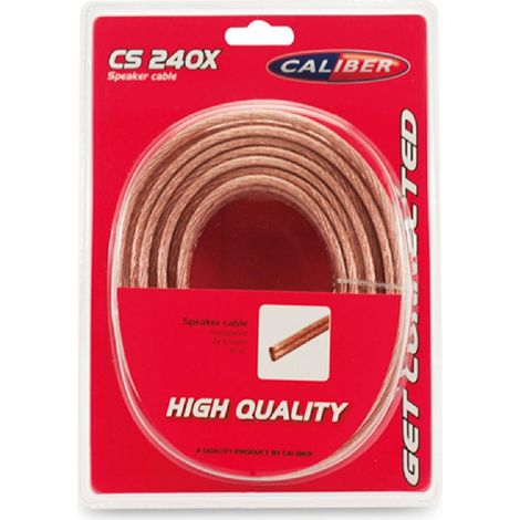 10m Cable haut-parleurs 2x4mm2 CCA Caliber CS240X x10 100m