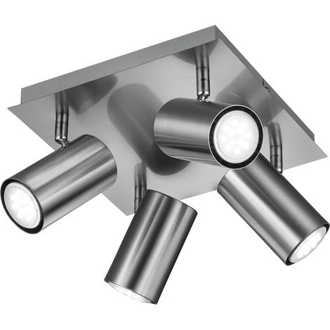 Plafonnier spots orientables Trio VANTOS nickel mat 4xGU10 35W (1/2)