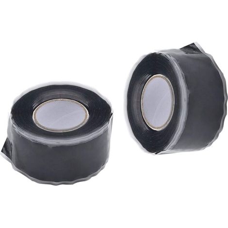 3m x 25mm Self-Fusing Silicone Tape, Insulating and Waterproof Tape (Airtight and Watertight), Emergency Hose Repair Tape, Black 2x3m