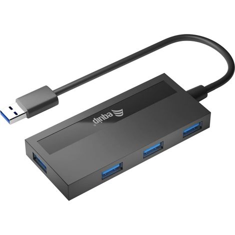 Equip 128956 Schnittstellen-Hub USB 3.2 Gen 1 (3.1 Gen 1) Type-A 5000 Mbit/s Schwarz
