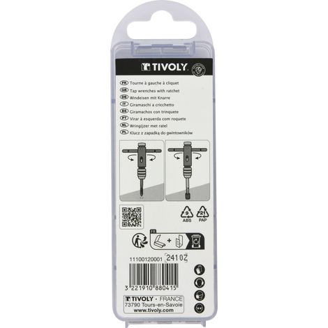 Tivoly • Gira a sinistra con cricchetti da M3 a M10 Ø da 2,5 a 5,5 mm