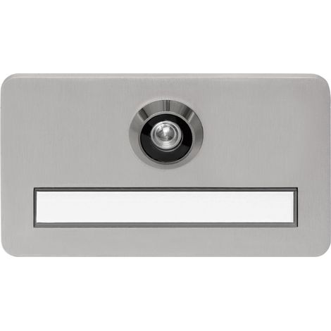 Solido Türschild mit Spion  Namensschild 120x70x6mm für TS 29-49mm  brandschutztauglich, matt (1/3)