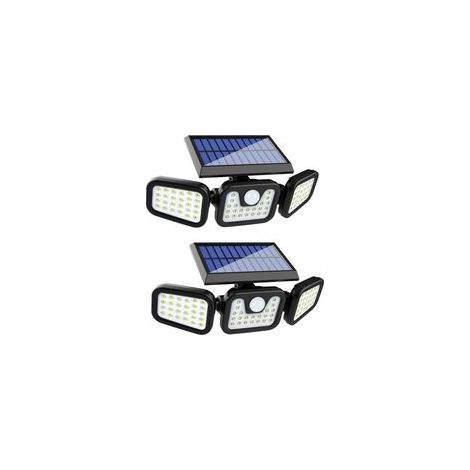 Lampe Solaire Extérieur,(pack de 2) 74 LED, étanche IP65, éclairage grand angle 360 ​​°, lumière solaire avec détecteur de mouvement, pour jardin, entrée (1/5)