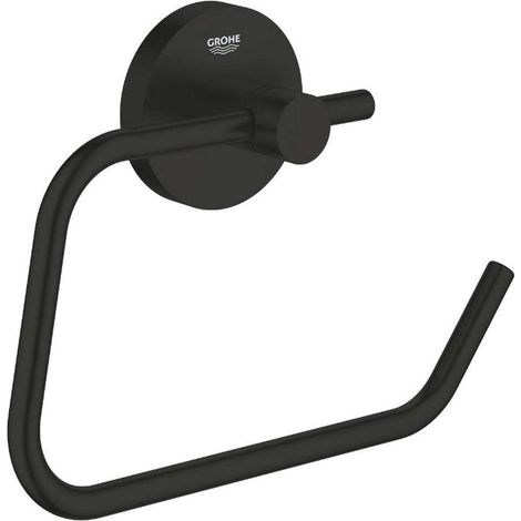 WC-Papierhalter Essentials 102472 ohne Deckel Metall matt black (1/3)