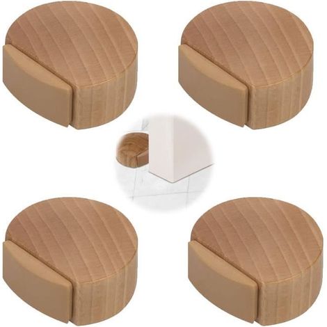 Butée de Porte en Bois Sapelli - Lot de 4 - Anti-pincement et Coupe-vent (1/4)