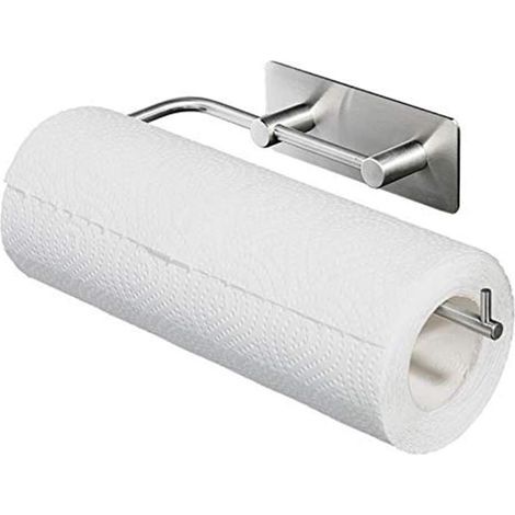 Papierrollenhalter, Abrollhalter für Papierhandtücher, kein Bohren an der Wand, Papierhalter aus Edelstahl, 3M-Kleber, selbstklebend, für Küche, Toilette, Badezimmer – Fei Yu (1/5)