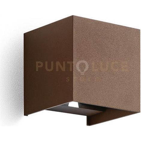 GES864C- APPLIQUE RUGGINE A LED 2 LUCI BIEMISSIONE 3000K 475LM 2X5W IP54