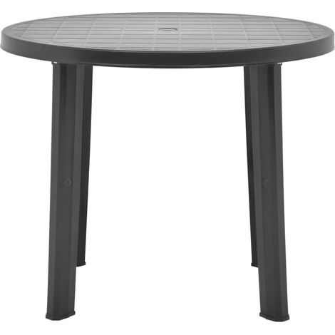 Maison Exclusive - Gartentisch Anthrazit 89 cm Kunststoff