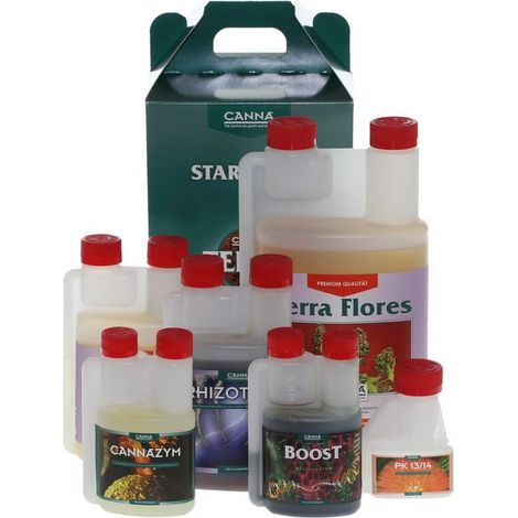 Engrais - 50ml x1- 125ml x2 - 250ml x2 - 1L x1 - Croissance pour la terre Terra StarterKit - Canna