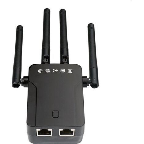 JSSEVN-Amplificateur WiFi, répéteur WiFi avec 4 antennes, 300 Mbit/s, amplificateur WiFi avec mode répéteur/point d'accès,amplificateur Internet (1/5)