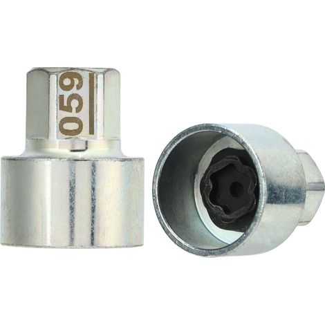Clé antivol pour écrous de roue BMW Série 1 3 5 6 7 X1 X2 X3 X4 X5 X6 Z4, douille de remplacement 059, outil de déverrouillage anti-vol, adaptateur de sécurité, jante 17mm, acier robuste. (1/5)