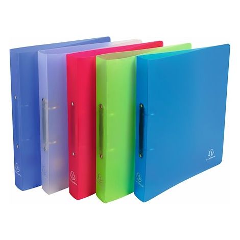 Classeur 2 anneaux polypropylène souple Chromaline A4 - Dos 4 cm couleurs assorties - Lot de 10