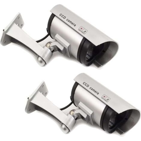 QORVA-2 caméras de surveillance factices d'extérieur de conception professionnelle avec LED rouge clignotante (1/5)