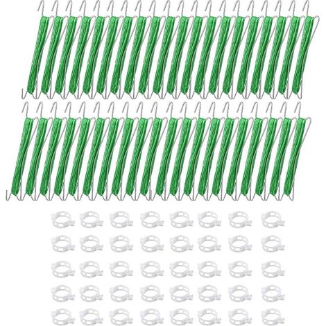 Filiyano-40 crochets pour tomates et autres plantes grimpantes du jardin - Soutenez et organisez vos tomates, concombres et autres plantes grimpantes (1/5)