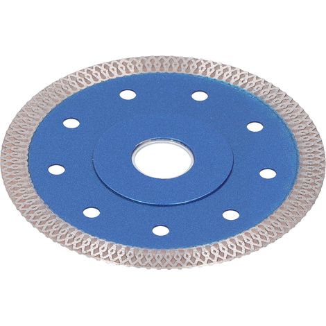 115-mm-Diamanttrennscheibe für Winkelschleifer, zum Schneiden von Keramik und Porzellan, mit Flansch und blauer, netzartiger Rippe