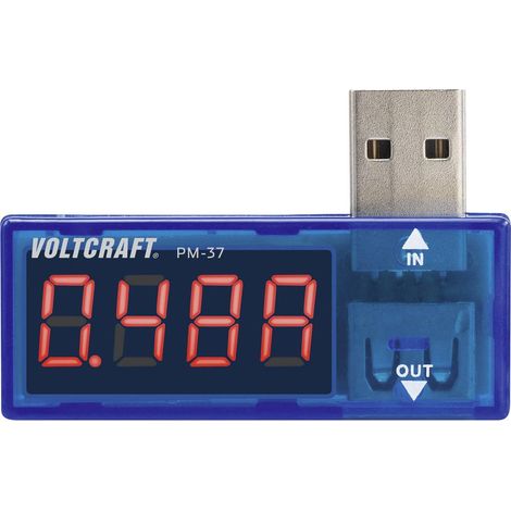 VOLTCRAFT PM-37 USB Tester numérique CAT I Affichage (nombre de points): 999 A007121 (1/2)