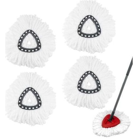 4 têtes de rechange pour serpillères Vileda, pièces de rechange blanches pour serpillères Vileda Turbo (1/5)