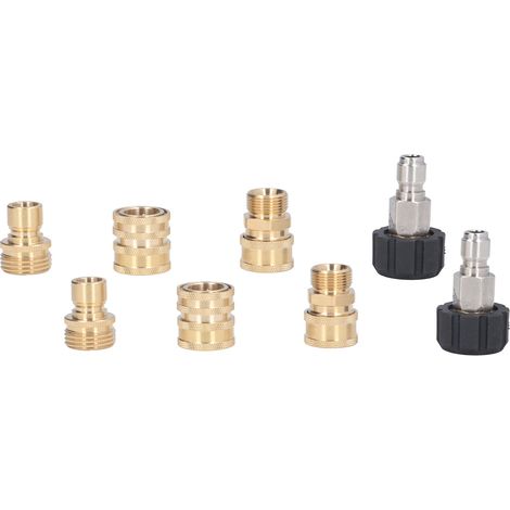 Adaptateur de nettoyeur haute pression, kit de raccords rapides pour tuyau d'eau, connecteurs industriels (1/5)
