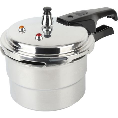 Cocotte minute en aluminium polyvalente avec soupapes de sécurité, plateau vapeur et couvercle pour cuisinière à induction et gaz, 18 cm (7,1 pouces) (1/5)