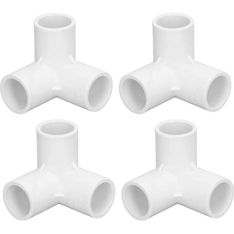 Lot de 10 raccords en T 3 voies PVC angle droit 20mm diamètre intérieur pour tuyaux meuble serre tente (1/5)