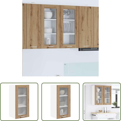 Holzschrank - Hängeschrank Artisan-Eiche 40 x 31 x 80 cm Holzwerkstoff (1/5)