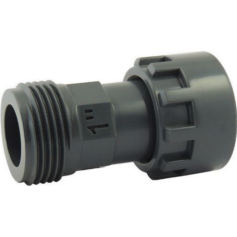 Raccord union male femelle 1' (26 x 34) PVC pression 2pcs
