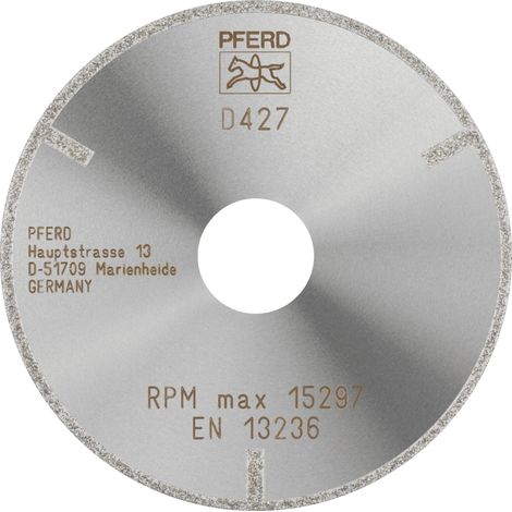 PFERD TOOLS Diamant-Trennscheibe D1A1R 100x2,0x22,23 mm D427 (grob) mit Schutzsegment für GFK/CFK (1/4)