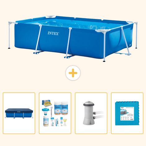 Intex Piscine Tubulaire Rectangulaire - 300x200x75 cm - 5-pièces SCB2 (1/5)