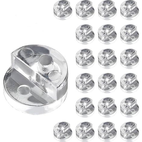 Set mit 20 Befestigungsclips für Glasscheiben/Kunststoff-Halteclips/Glasstützclips, geeignet für Glas mit einer Dicke von 4 bis 5 mm. (1/5)