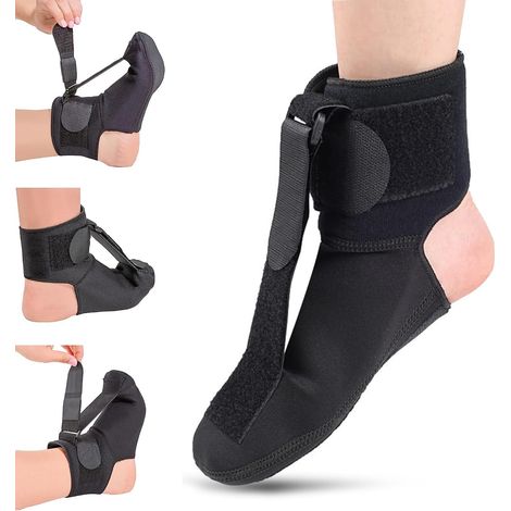 Orthèse de Nuit pour Pied Tombant et Fasciite Plantaire - Chaussette de Soutien et de Correction en Taille (M)