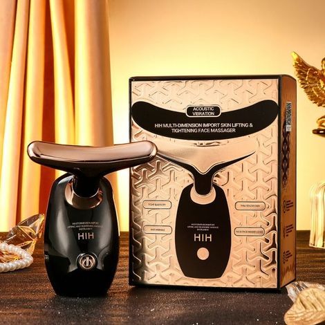 Gesichtsmassagegerät, Anti-Falten, Anti-Aging, für Gesicht und Hals, schwarz (1/5)