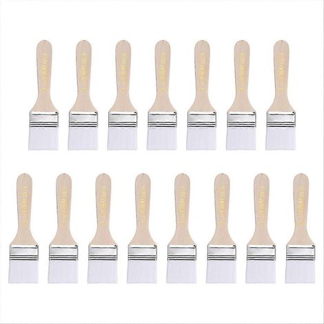 Set mit 15 flachen 1,5-Zoll-Wandpinseln mit ergonomischen Griffen (1/5)