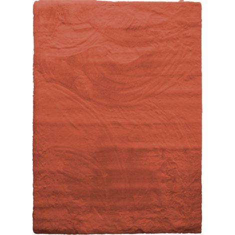 SIBERIE - Tapis imitation fourrure extra-doux terracotta 120x160 (1/5)