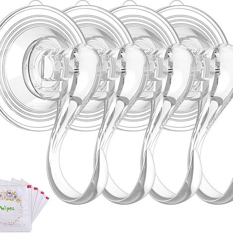 Crochet à ventouse, petit, transparent, réutilisable, robuste (1/5)