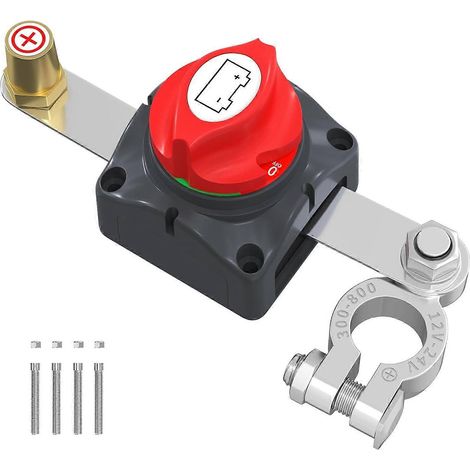 Disjoncteur de batterie de toit marin étanche 12V/48V, interrupteur de déconnexion de batterie 12V, compatible avec les voitures, les camping-cars, les bateaux, les véhicules tout-terrain, les véhicul (1/5)
