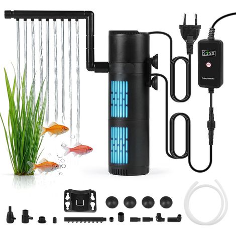 5 in 1 Filtre Aquarium 500L/H pour Aquariums de 50 à 125L (1/5)