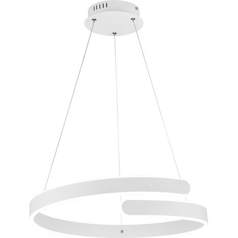 Lampada a Sospensione da Interno a LED SMD in Metallo Bianco Opaco (1/2)