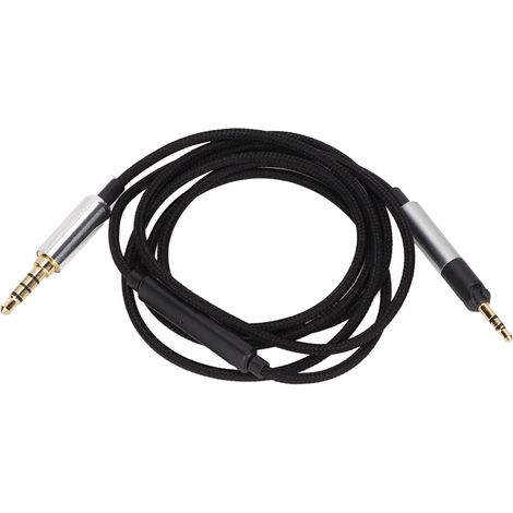 Câble de remplacement pour casque Sennheiser, 5 conducteurs, 120 cm (47,2 pouces), avec microphone et contrôle du volume
