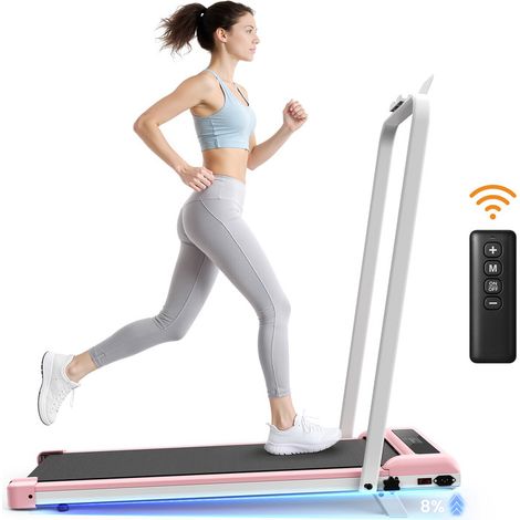 Tapis de course pliable 3 en 1 - Inclinaison 8% - Vitesse 1-10 km/h - Écran LED - Moteur 3.0HP - Surface 38 x 92 cm - MAX 130KG - Avec télécommande - Dimensions 104x53x95 cm - Support (1/5)