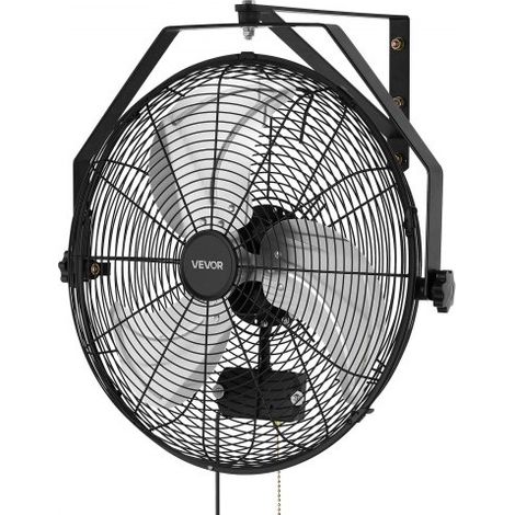 Ventilador de Pared con 3 Velocidades, Aire de Flujo, Ángulo Ajustable, Motor de Cobre, Protección IP44, Ventilador Industrial Oscilante de Acero para Taller, Garaje, Gimnasio, Comercio, Almacén (1/5)