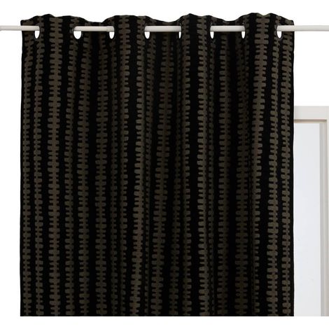 Rideau Chenille à Œillets "Nyero" 140x260cm Kaki (1/5)