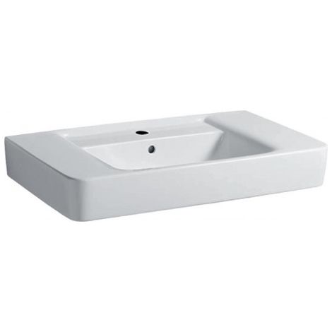 Keramag Renova Nr.1 Plan meuble vasque 85x48cm, avec trou pour robinet, avec trop-plein, Coloris: Blanc, avec KeraTect - 122185600
